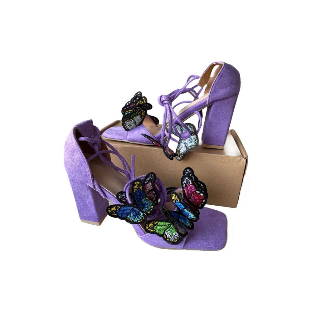 New Butterfly strappy high heeled shoes